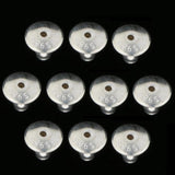 10Pcs 925 Silver Earring Back Earnut DIY Jewelry 4mm/6mm