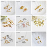 14K Plated Zircon Heart Clasp Pearl Necklace Bracelet DIY Jewelry