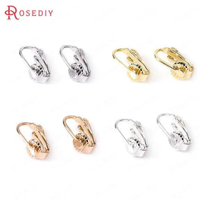 10PCS 10*16MM 24K Plated Brass Earrings Clip DIY Jewelry Findings