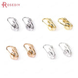 10PCS 10*16MM 24K Plated Brass Earrings Clip DIY Jewelry Findings