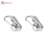 10PCS 10*16MM 24K Plated Brass Earrings Clip DIY Jewelry Findings