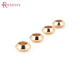 20PCS 5x2.5MM High Champagne Plated Brass Spacer Beads Jewelry Accessories