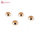20PCS 5x2.5MM High Champagne Plated Brass Spacer Beads Jewelry Accessories