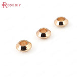 20PCS 5x2.5MM High Champagne Plated Brass Spacer Beads Jewelry Accessories