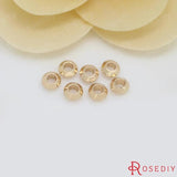 20PCS 5x2.5MM High Champagne Plated Brass Spacer Beads Jewelry Accessories