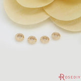 20PCS 5x2.5MM High Champagne Plated Brass Spacer Beads Jewelry Accessories