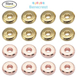50PCS Flat Round Brass Spacer Beads Rose/Golden/Mixed 6-8x1.7-2.5mm