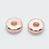 50PCS Flat Round Brass Spacer Beads Rose/Golden/Mixed 6-8x1.7-2.5mm