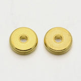 50PCS Flat Round Brass Spacer Beads Rose/Golden/Mixed 6-8x1.7-2.5mm