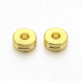 50PCS Flat Round Brass Spacer Beads Rose/Golden/Mixed 6-8x1.7-2.5mm