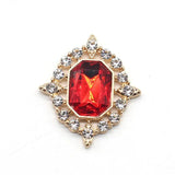 10pcs 28*32mm Alloy Rectangle Acrylic Rhinestone DIY Garment Decor
