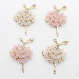 Resin Floral Ballet Rhinestone Flat Base - DIY Hair Accessories Wedding Decor