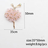 Resin Floral Ballet Rhinestone Flat Base - DIY Hair Accessories Wedding Decor