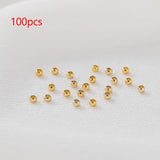 200pcs 2mm 18K Brass Crimp Tube Beads DIY Jewelry Making Findings Supplies