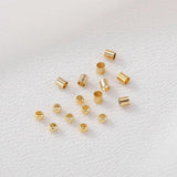 200pcs 2mm 18K Brass Crimp Tube Beads DIY Jewelry Making Findings Supplies
