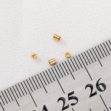 200pcs 2mm 18K Brass Crimp Tube Beads DIY Jewelry Making Findings Supplies