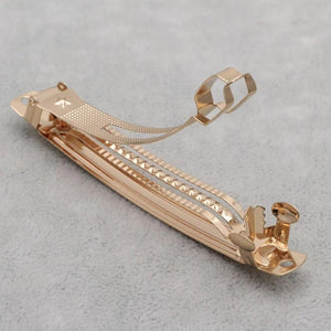 10pcs French Barrette Spring Hair Clips Rhodium Bow Hairpin Supplies
