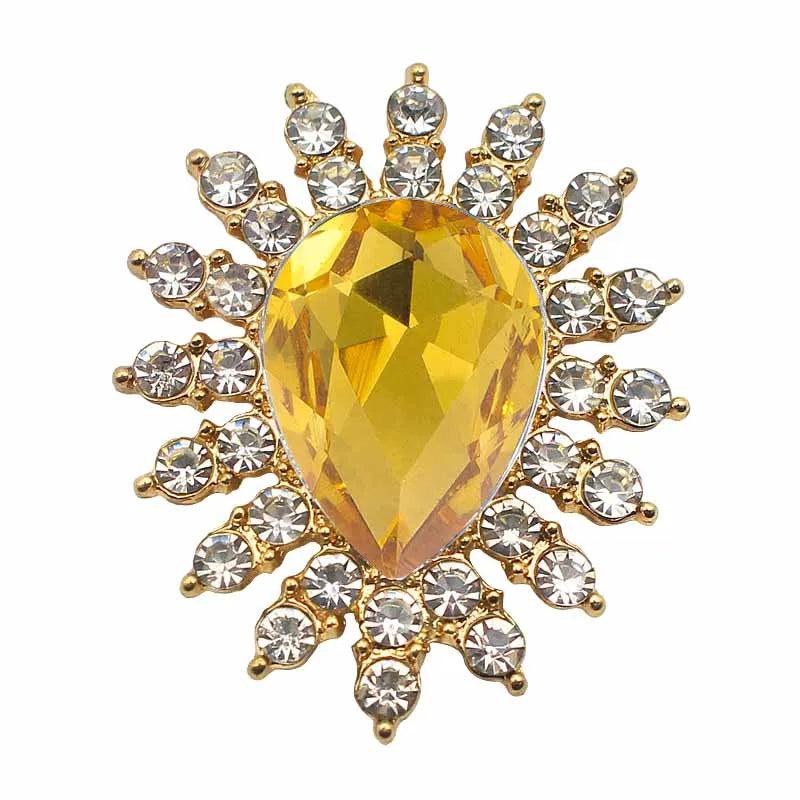 10Pcs Rhinestone Embellishment Hair Accessories DIY Brooch