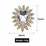 10Pcs Rhinestone Embellishment Hair Accessories DIY Brooch