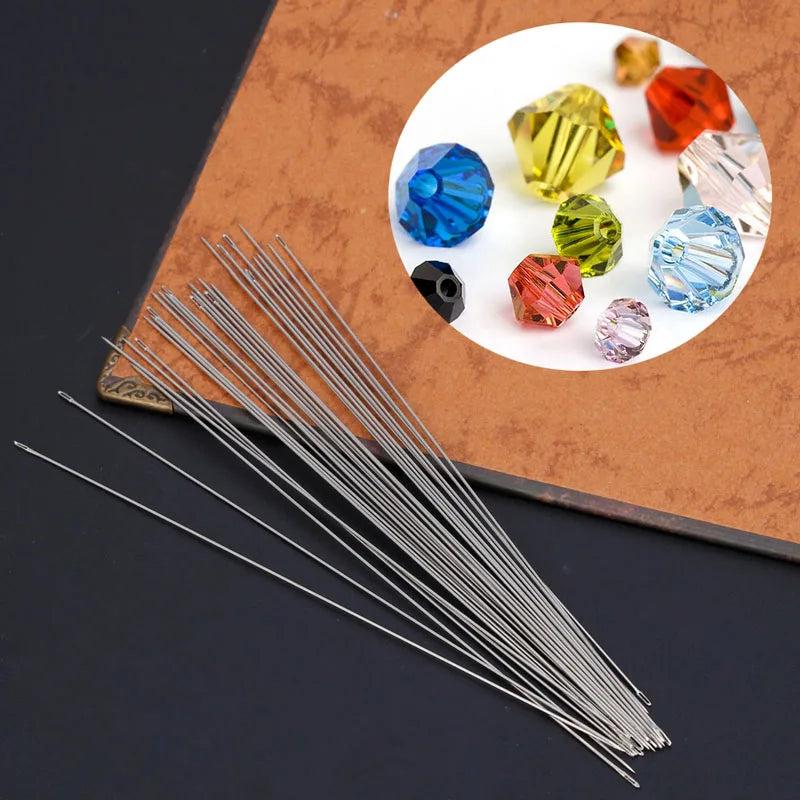 30 Pcs Stainless Steel Beading Needles 0.6 x 120mm
