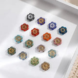 Czech Glass Plum Flower Beads DIY Jewelry 2pcs