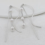 120MM 14K Plated Brass Chains Stud Earrings High DIY Jewelry Findings