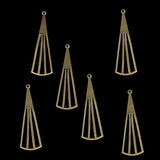 Brass Jewelry Single Pendant Hollow Triangle Shape Earring Necklace Bracelet