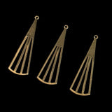 Brass Jewelry Single Pendant Hollow Triangle Shape Earring Necklace Bracelet