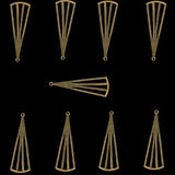 Brass Jewelry Single Pendant Hollow Triangle Shape Earring Necklace Bracelet