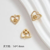 4pcs Copper Plated Zirconium Love Cloud Pendant DIY Jewelry