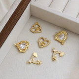 4pcs Copper Plated Zirconium Love Cloud Pendant DIY Jewelry