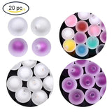 20pc Transparent Acrylic Beads Rubber Style Bead in Bead Half Drilled Beads