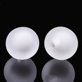 20pc Transparent Acrylic Beads Rubber Style Bead in Bead Half Drilled Beads