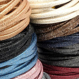 2Yards Double-sided PU Leather Cord for DIY Jewelry Making