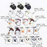 Halloween Ghost Eardrop Pendant Charms Necklace Jewelry Making 10pcs