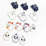 Halloween Ghost Eardrop Pendant Charms Necklace Jewelry Making 10pcs