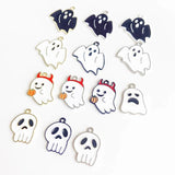 Halloween Ghost Eardrop Pendant Charms Necklace Jewelry Making 10pcs