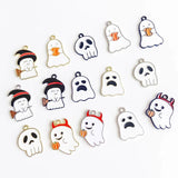 Halloween Ghost Eardrop Pendant Charms Necklace Jewelry Making 10pcs