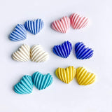Resin Plastic Heart Spacer Pendant Charms 20pcs