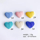 Resin Plastic Heart Spacer Pendant Charms 20pcs