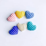 Resin Plastic Heart Spacer Pendant Charms 20pcs