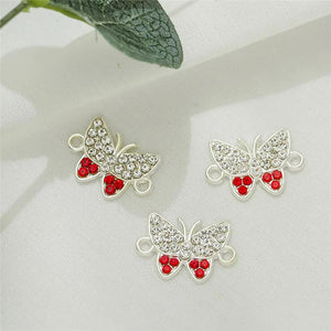 10pcs Butterfly Charms Insect 2 Hole 13x19mm Jewelry Making Earring Pendant