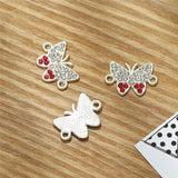 10pcs Butterfly Charms Insect 2 Hole 13x19mm Jewelry Making Earring Pendant