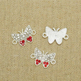 10pcs Butterfly Charms Insect 2 Hole 13x19mm Jewelry Making Earring Pendant