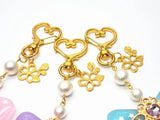 10pcs Heart Star Lobster Clasp Keychain Split Ring DIY 28-30mm