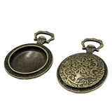 20mm Cabochons Dial Bronze Frame Settings, DIY Pendant Charm, 10pcs