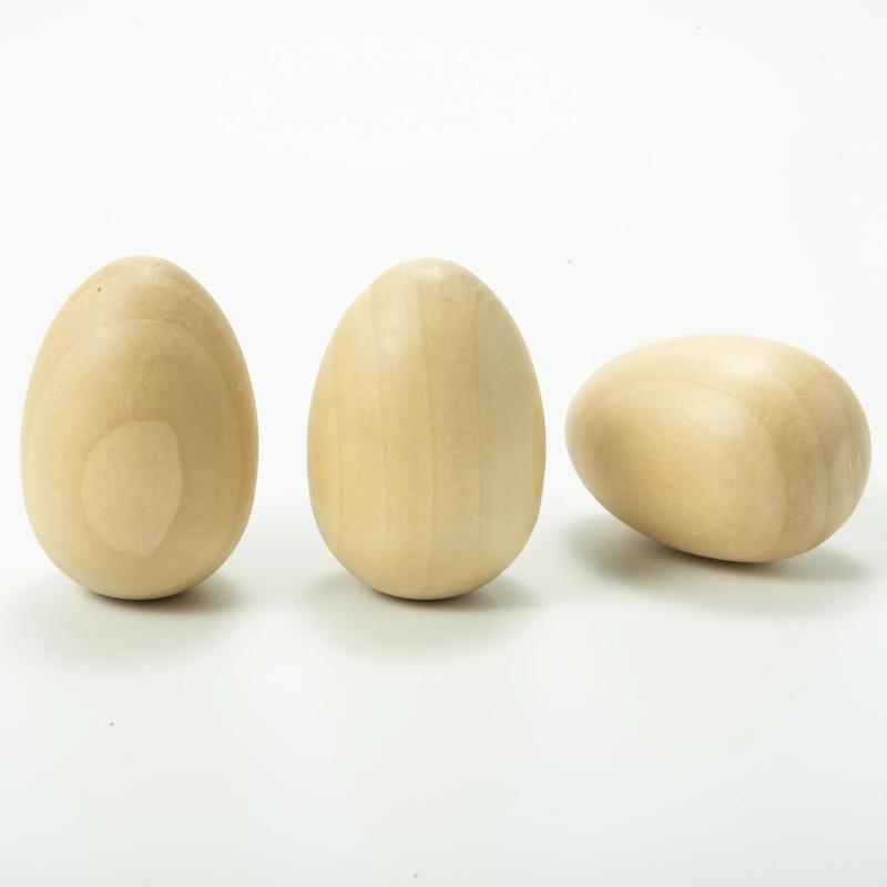 Unfinished Wood Simulation Eggs DIY Easter Educational Toy