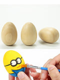 Unfinished Wood Simulation Eggs DIY Easter Educational Toy