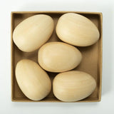 Unfinished Wood Simulation Eggs DIY Easter Educational Toy