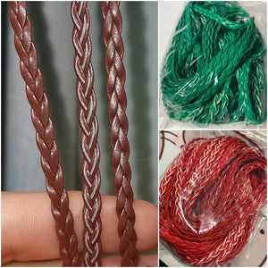 10m 18 Colors 5mm Flat Braided Leather Cord for DIY Jewelry Making